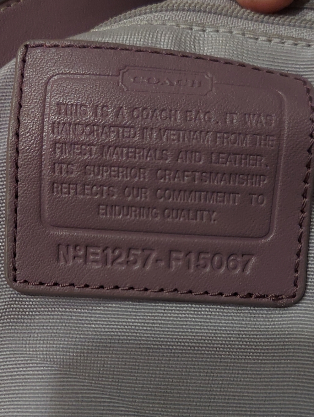 Coach Jacquard Signature Zip Duffle Hobo Bag F15067 Gently Loved - Picture 10 of 11